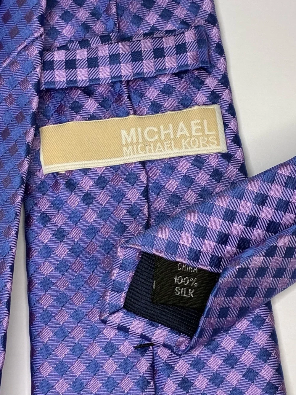 3 MICHAEL KORS SILK DESIGNER MENS NECKTIES Plaid, Geometric